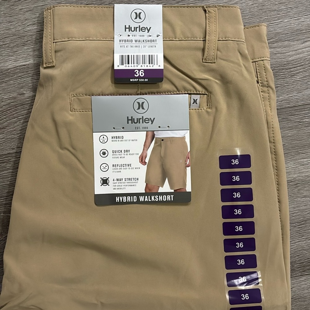 Hurley Hybrid Walkshort, Size 36, NWT
